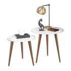 Conjunto De Mesas De Apoio E Lateral Tavares Branco