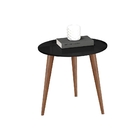 Conjunto De Mesas De Apoio E Lateral Teles Preto