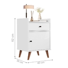 Conjunto De Mesas De Cabeceira Bienna Branco