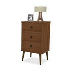 Conjunto De Mesas De Cabeceira Com Gavetas Clark Cacau