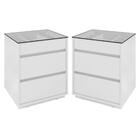 Conjunto De Mesas De Cabeceira Cuiabá Branco