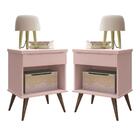Conjunto De Mesas De Cabeceira Memphis Rosê