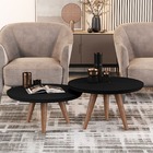 Conjunto De Mesas De Centro Luma Redondas Tripé Pés Palito De