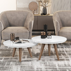 Conjunto De Mesas De Centro Luma Redondas Tripé Pés Palito De