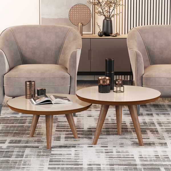 Conjunto De Mesas De Centro Para Sala Decorativas Com Pés Pal