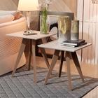 Conjunto De Mesas Laterais Quadrado Saint Off White