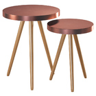 Conjunto De Mesas Laterais Sala De Estar Malaga E Puff Decora