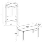 Conjunto De Mesas Lizz Lateral Redonda E Oblonga - Casa D