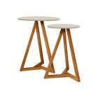 Conjunto De Mezanino Lateral Com Mesa De Centro Turim Off Whi