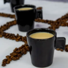 Conjunto De Mini Canecas De Ceramica Black 6 Peças Mimo Style