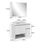 Conjunto De Móveis Para Banheiro 80cm Aurora Branco