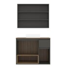 Conjunto De Móveis Para Banheiro 80cm Aurora Mel/grafite