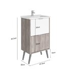 Conjunto De Móveis Para Banheiro Yan 50 Branco/barrique