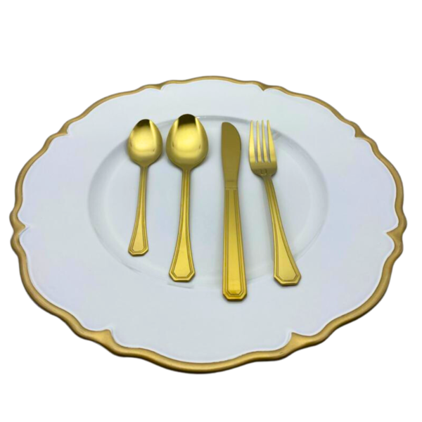 Conjunto De Natal Faqueiro Versace E Sousplat Dourado Fineza