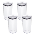 Conjunto de Organizador Hermético Porta Tempero Block 4 Peças 0,340L