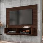 Conjunto De Painel E Aparador 3 Portas Werneck Nogal Preto Fo