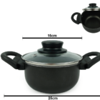 Conjunto De Panela Caçarola 5 Peças Antiaderente Com Tampa De