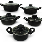 Conjunto De Panela Caçarola 5 Peças Antiaderente Com Tampa De