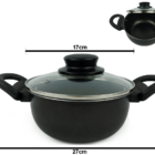 Conjunto De Panela Caçarola 5 Peças Antiaderente Com Tampa De