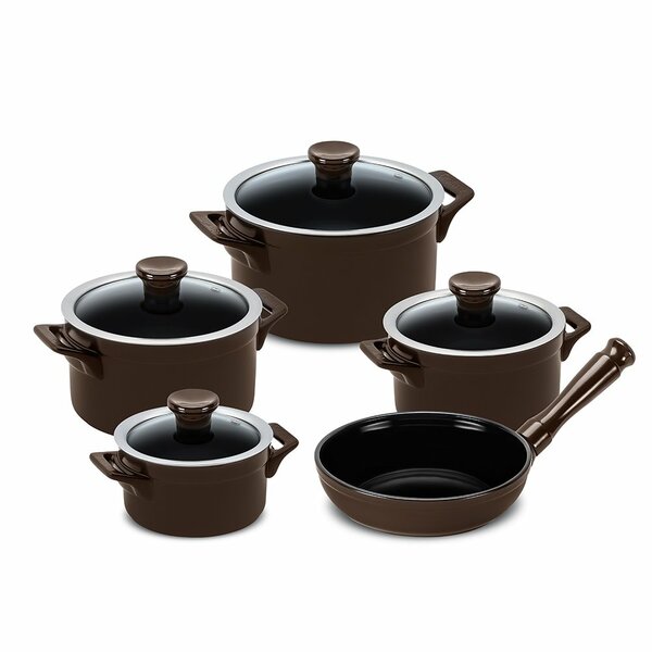 Conjunto De Panela De Cerâmica Ceraflame Clear 5peças  Chocol