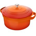 Conjunto De Panelas 4 Pçs Alça De Silicone Laranja Le Cook