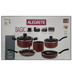 Conjunto De Panelas 5 Peças Antiaderente Basic Premium - Aleg