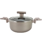 Conjunto De Panelas 5 Peças Ceramica Sartin Champanhe Mimo St