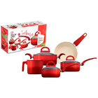 Conjunto De Panelas 5 Peças Intense-euro Home - Vermelho