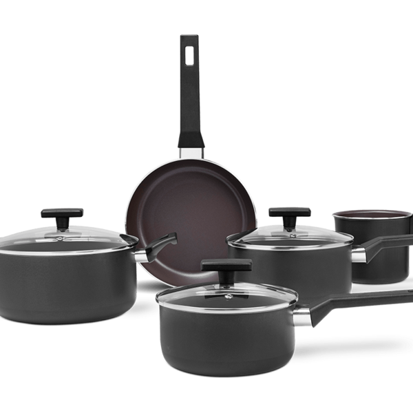 Conjunto De Panelas 5 Peças Revestimento Antiaderente Mineral