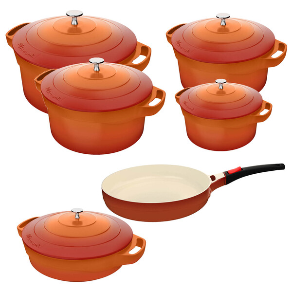 Conjunto De Panelas 6 Peças Caçarolas 20-24-28-32 Cm Caçarola