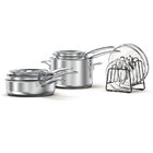 Conjunto De Panelas Aço Inox Cuisinart Smartnest 11 Peças -n9