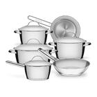 Conjunto De Panelas Allegra Inox 6 Peças Fundo Triplo - Tramo