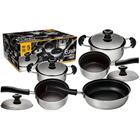 Conjunto De Panelas Antiaderente 5 Peças Inox - Euro Home