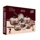 Conjunto De Panelas Antiaderente 7 Peças Supra Rosa Mta 5680