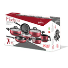 Conjunto De Panelas Antiaderente 7 Peças Supra Rosa Mta 5680