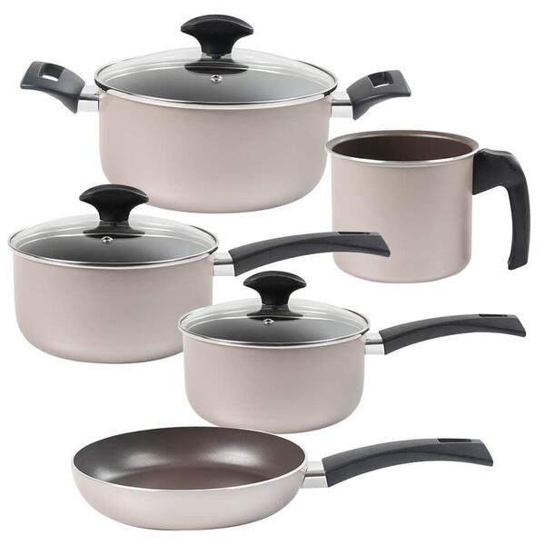 Conjunto De Panelas Antiaderente Ceramic Life Essence Champanhe 5