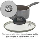 Conjunto De Panelas Antiaderente Ceramic Life Smart Plus Cinz