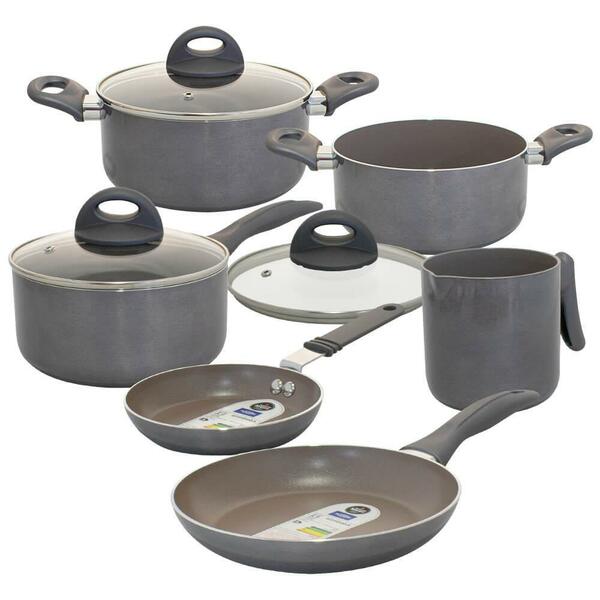 Conjunto De Panelas Antiaderente Ceramic Life Smart Plus Cinz