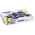 Conjunto De Panelas Antiaderente Com Tampa De Vidro Bergamo 7