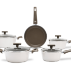 Conjunto De Panelas Antiaderente Indução Ceramic Life Organik