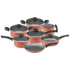 Conjunto De Panelas Antiaderente Panelux Maximum 7 Peças Cobre