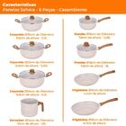 Conjunto De Panelas Antiaderente Revestimento Cerâmica Vanill