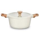 Conjunto De Panelas Branco Antiaderente Mta 5 Peças Titanium