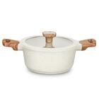 Conjunto De Panelas Branco Antiaderente Mta 5 Peças Titanium