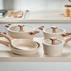 Conjunto De Panelas Branco Antiaderente Mta 5 Peças Titanium