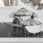 Conjunto De Panelas Caçarolas Inox Solar Fundo Triplo Indução