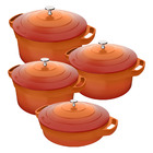 Conjunto De Panelas Cerâmica 4 Caçarolas De 20-24-28 Cm Caçar