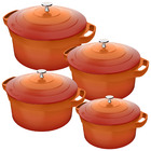 Conjunto De Panelas Cerâmica 4 Peças Caçarolas De 20-24-28-32