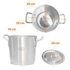 Conjunto De Panelas Cozinha Profissional Hotel 4 Peças Com Ta