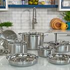 Conjunto De Panelas Cuisinart Aço Inox Multiclad Pro 12 Peças